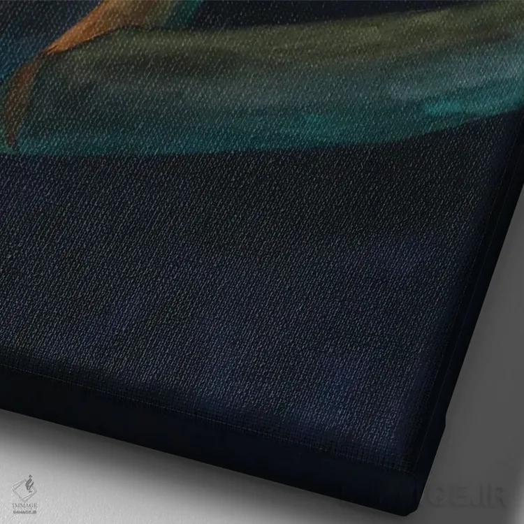 تابلو دکوراتیو کوکابورا اثر کارینا دانیلچوک - نمای نزدیک بافت بوم