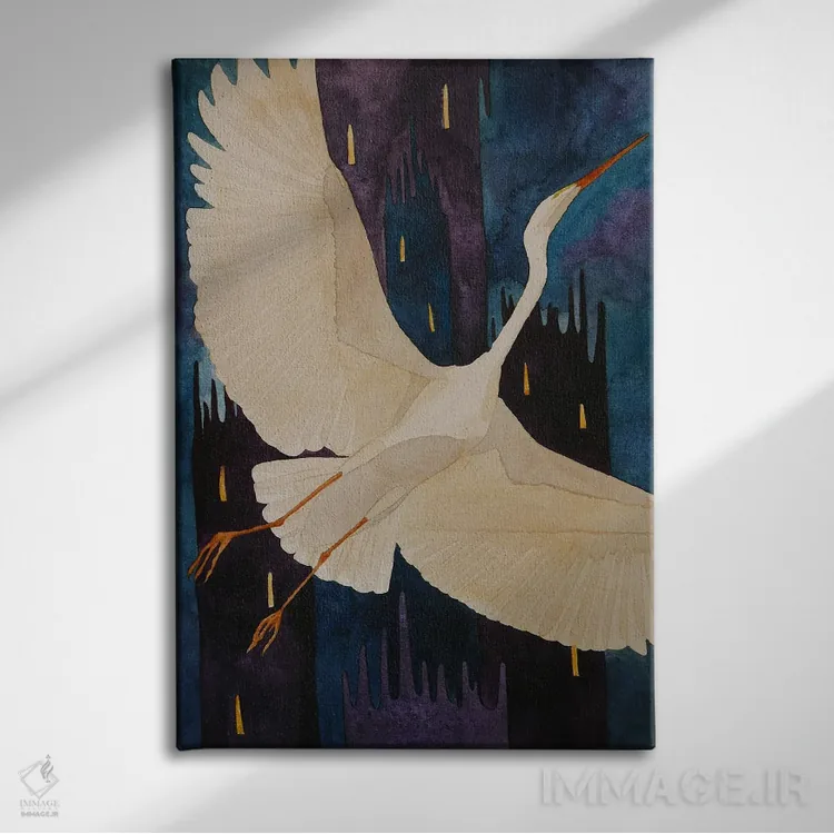تابلو دکوراتیو رویای شبانه اثر کارینا دانیلچوک - نمای روبهرو روی دیوار