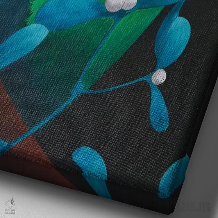 تابلو دکوراتیو مرواریدها اثر کارینا دانیلچوک - نمای نزدیک بافت بوم