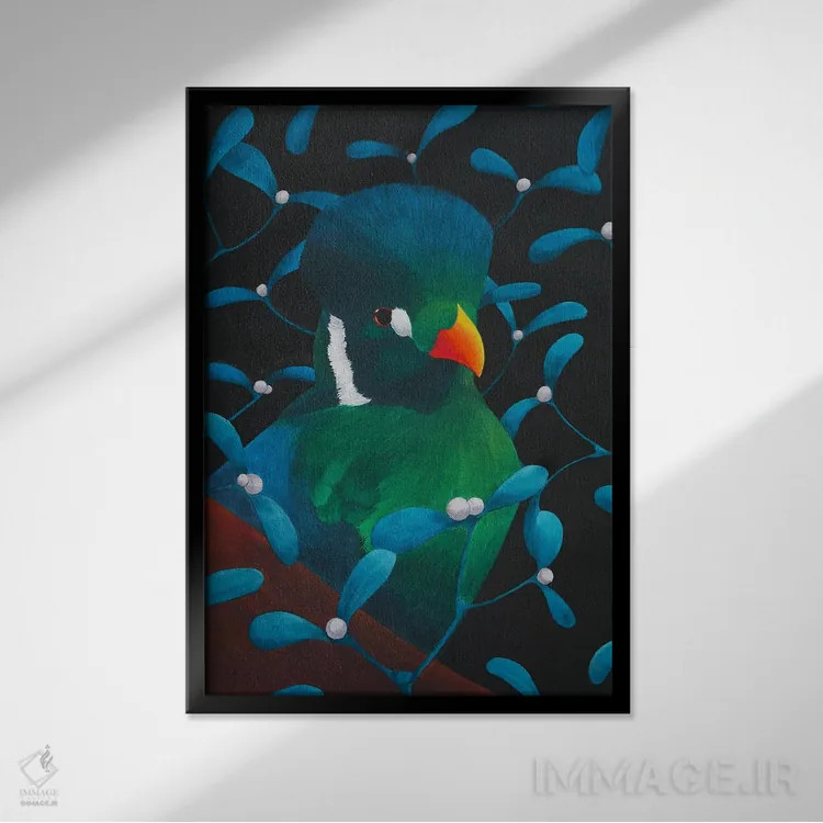تابلو دکوراتیو مرواریدها اثر کارینا دانیلچوک - نمای قابدار مشکی