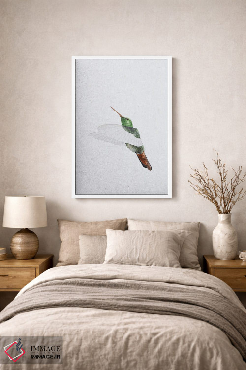 تابلو مینیمال پرواز مرغ مگس خوار اثر کارینا دانیلچوک - D1W