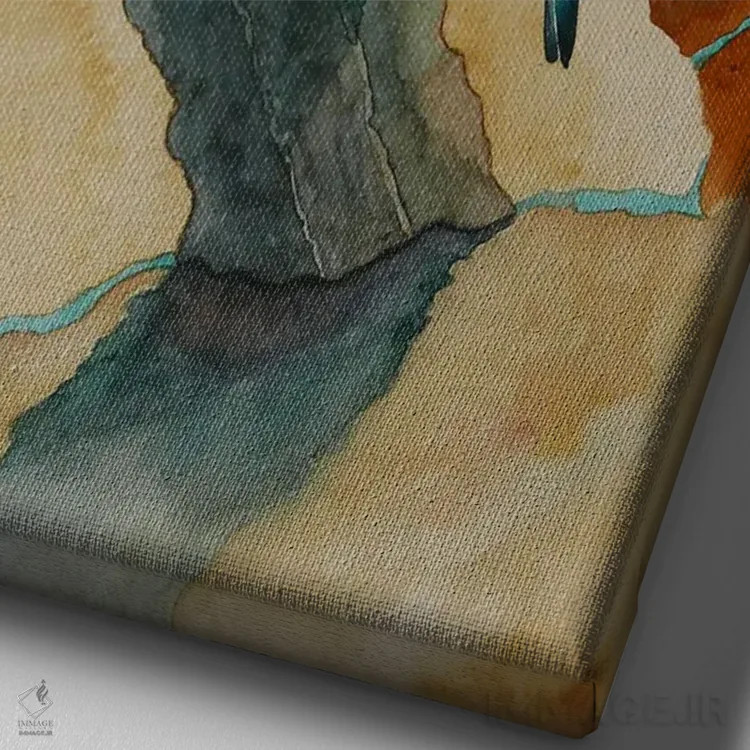 تابلو دکوراتیو شمشیر لودوتا اثر کارینا دانیلچوک - نمای نزدیک بافت بوم