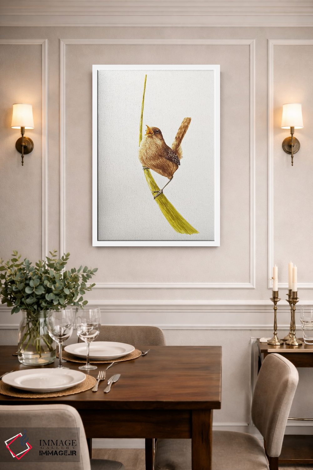 تابلو دکوراتیو فنچ پر سر و صدا اثر کارینا دانیلچوک - D1W