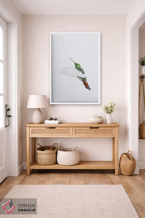 تابلو مینیمال پرواز مرغ مگس خوار اثر کارینا دانیلچوک - D5W