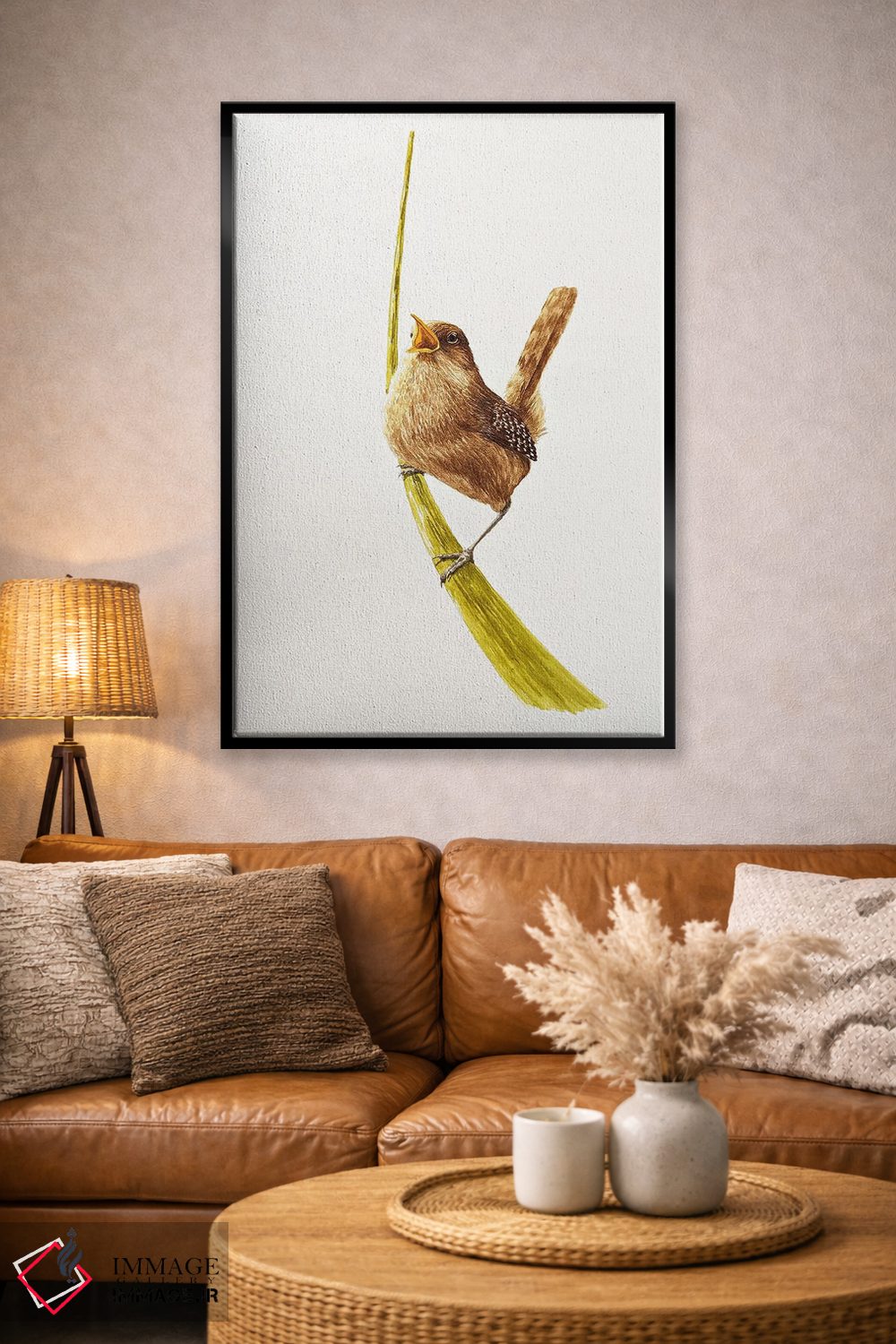 تابلو دکوراتیو فنچ پر سر و صدا اثر کارینا دانیلچوک - D3B