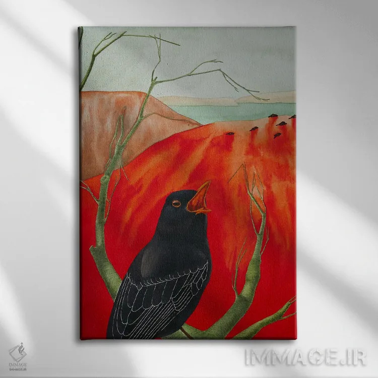تابلو دکوراتیو فریاد اثر کارینا دانیلچوک - نمای روبهرو روی دیوار