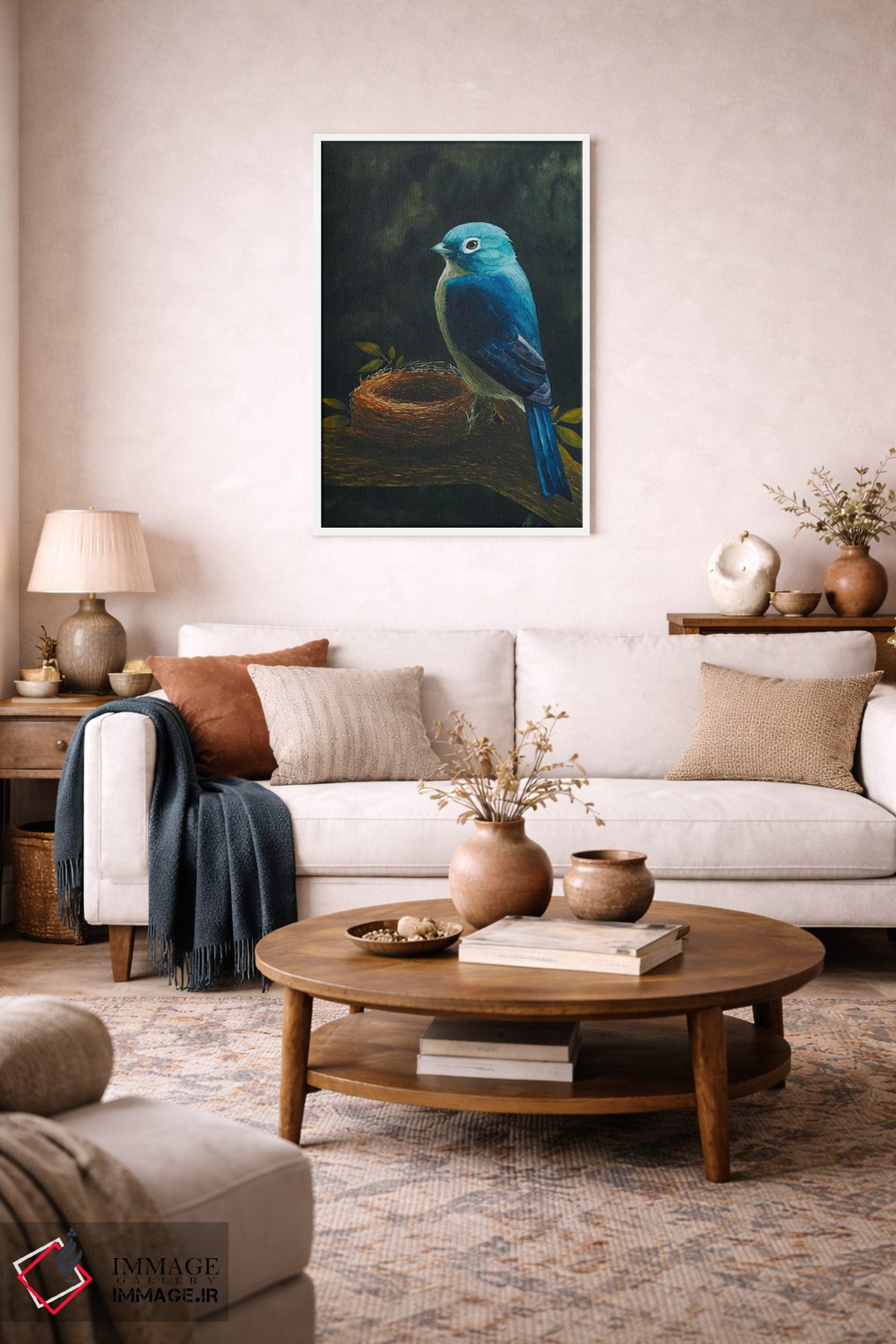 تابلو دکوراتیو پرنده با لانه اثر کارینا دانیلچوک - D2W
