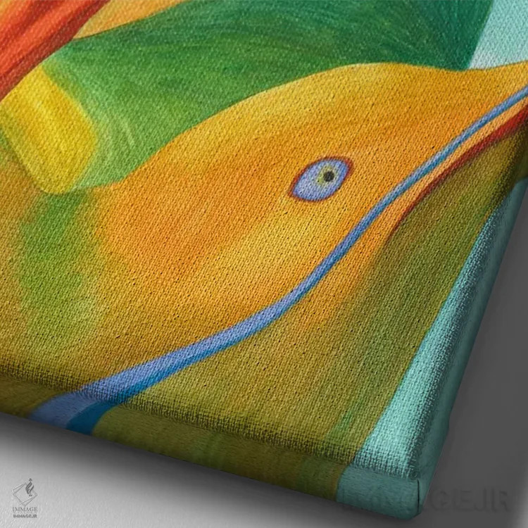 تابلو دکوراتیو یک حادثه اثر کارینا دانیلچوک - نمای نزدیک بافت بوم