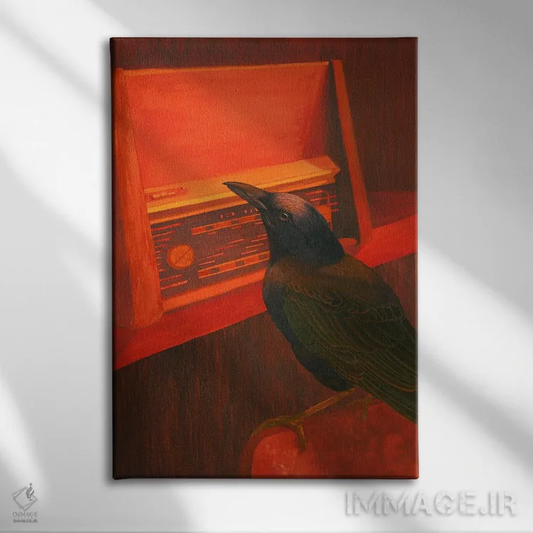 تابلو دکوراتیو رادیو اثر کارینا دانیلچوک - نمای روبهرو روی دیوار