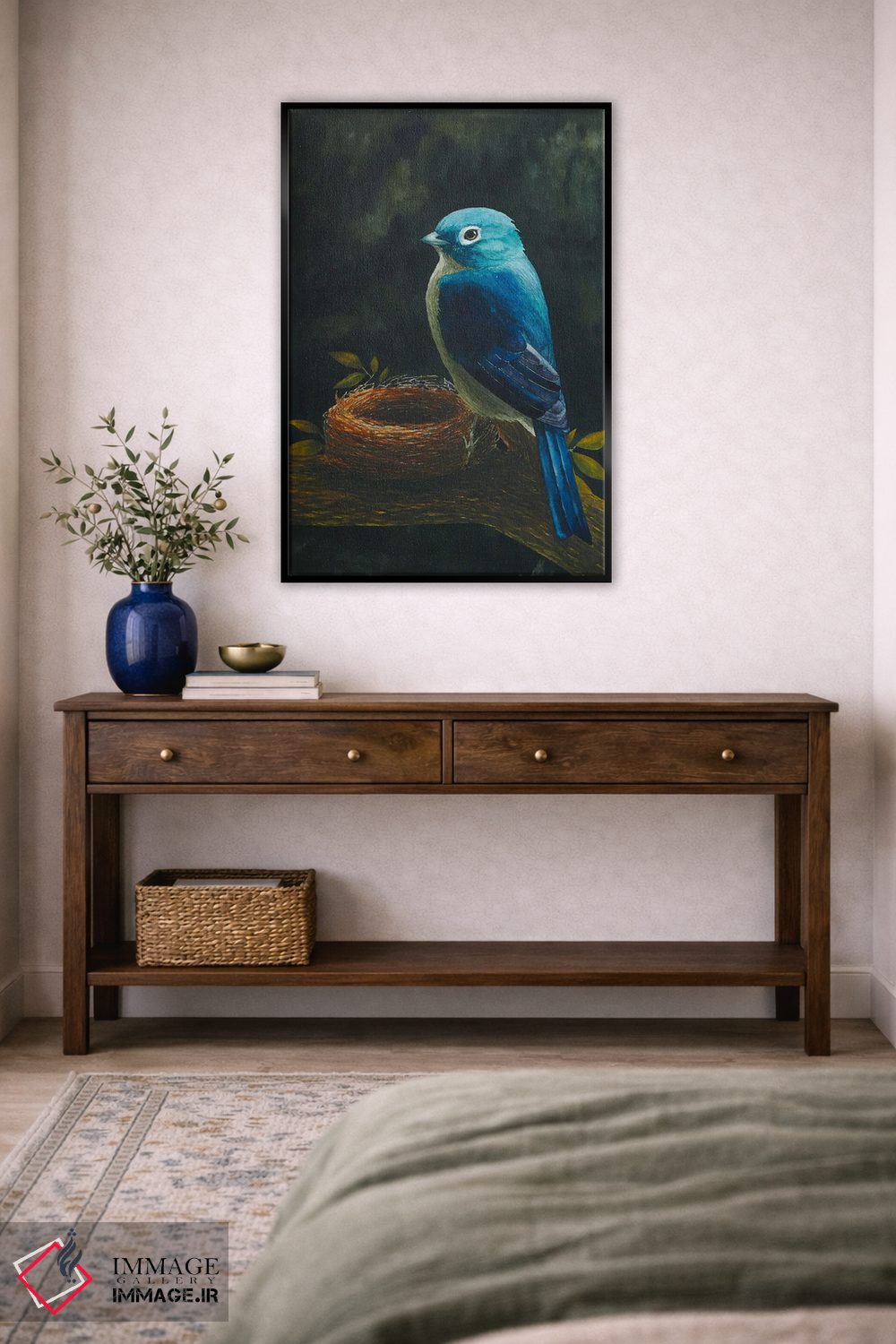 تابلو دکوراتیو پرنده با لانه اثر کارینا دانیلچوک - D5B