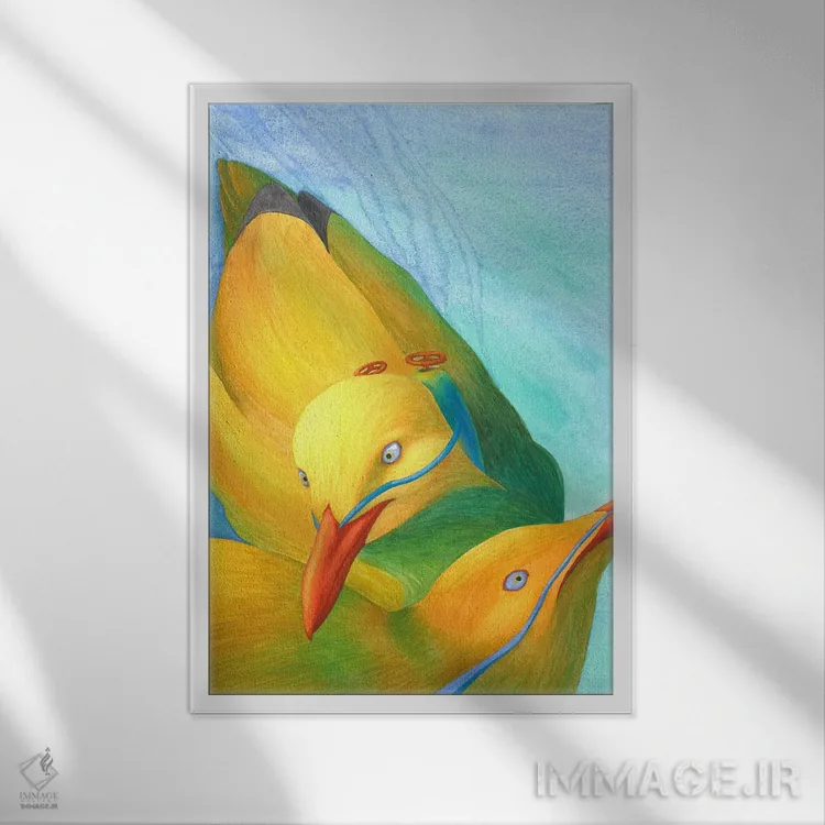 تابلو دکوراتیو یک حادثه اثر کارینا دانیلچوک - نمای قابدار سفید