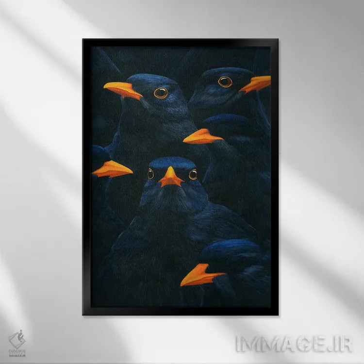 تابلو دکوراتیو توکاها و ارواح اثر کارینا دانیلچوک - نمای قابدار مشکی