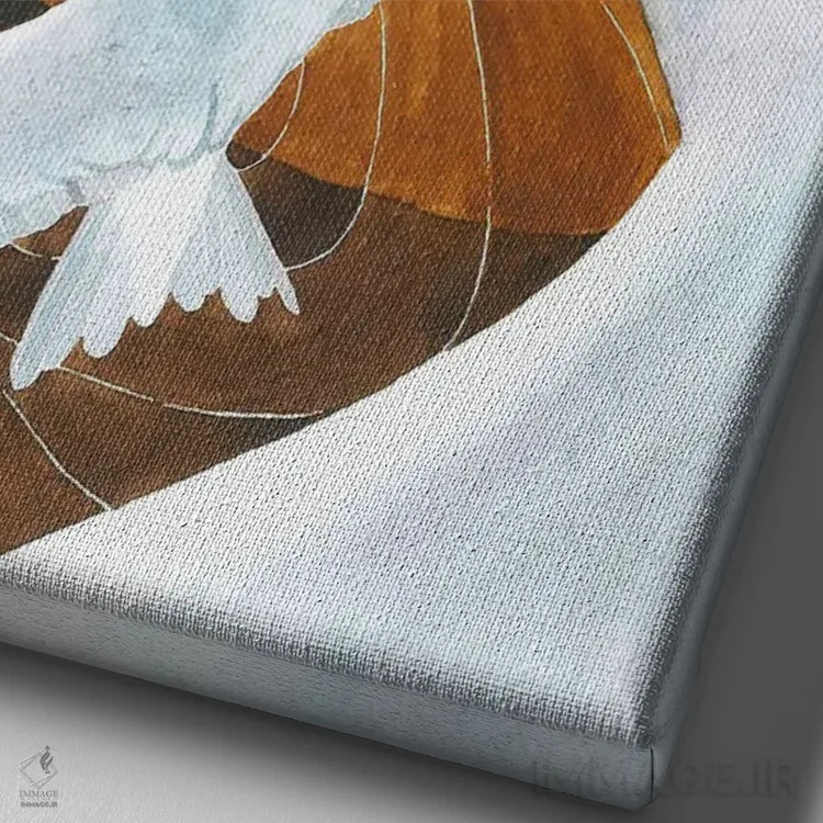 تابلو دکوراتیو سینه بند سکاها اثر کارینا دانیلچوک - نمای نزدیک بافت بوم