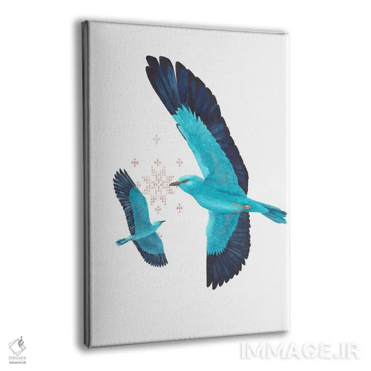 تابلو دکوراتیو دو غلت زن اروپایی در دیدار اثر کارینا دانیلچوک - نمای پرسپکتیو محصول