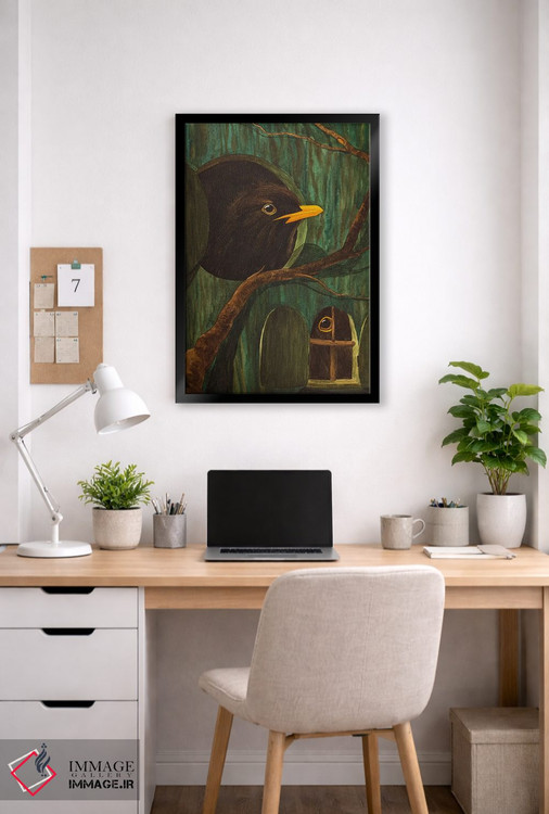 تابلو دکوراتیو خانه درختی با توکاها اثر کارینا دانیلچوک - D6B