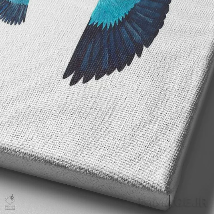 تابلو دکوراتیو دو غلت زن اروپایی در دیدار اثر کارینا دانیلچوک - نمای نزدیک بافت بوم