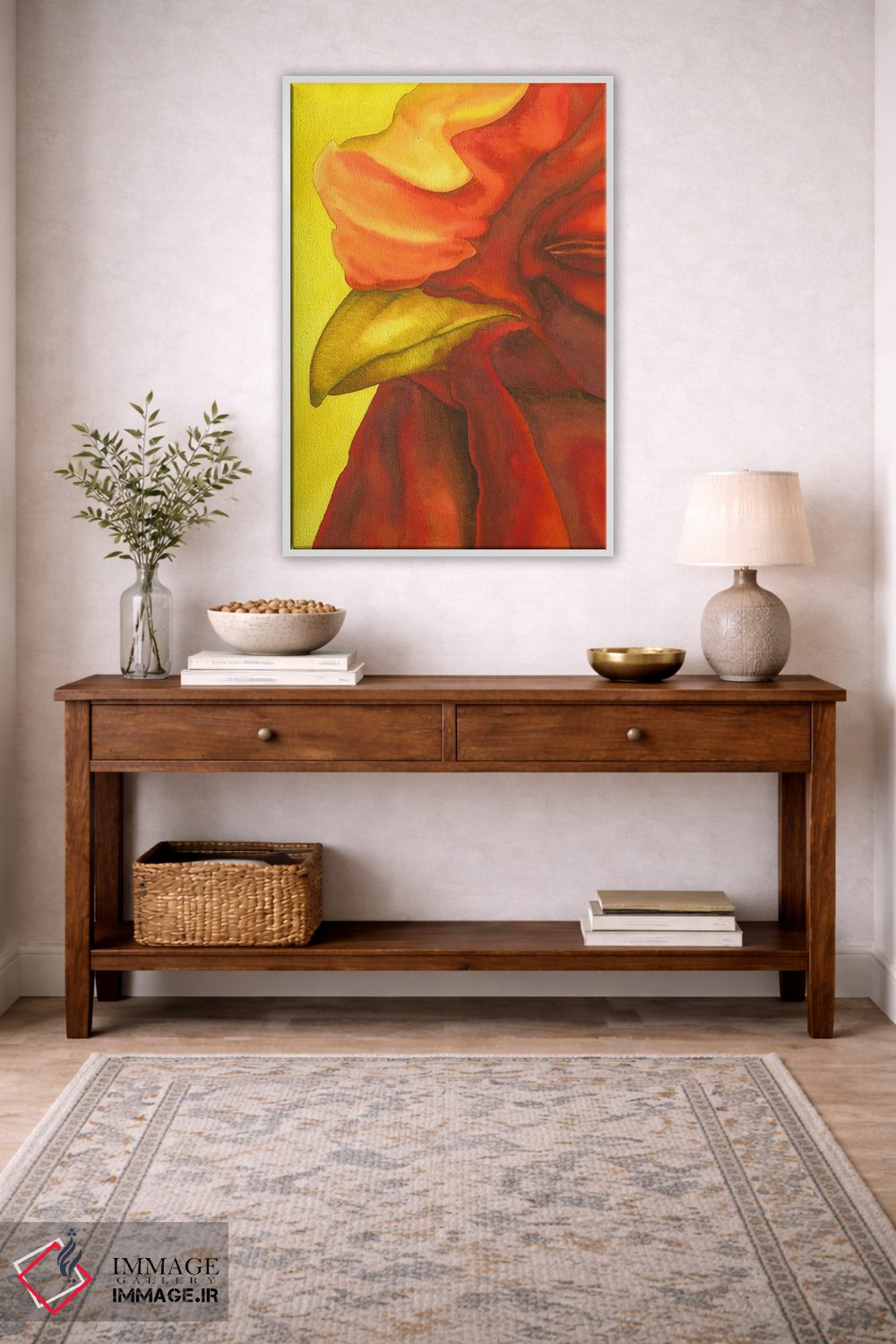 تابلو دکوراتیو خروس در آتش I اثر کارینا دانیلچوک - D2W