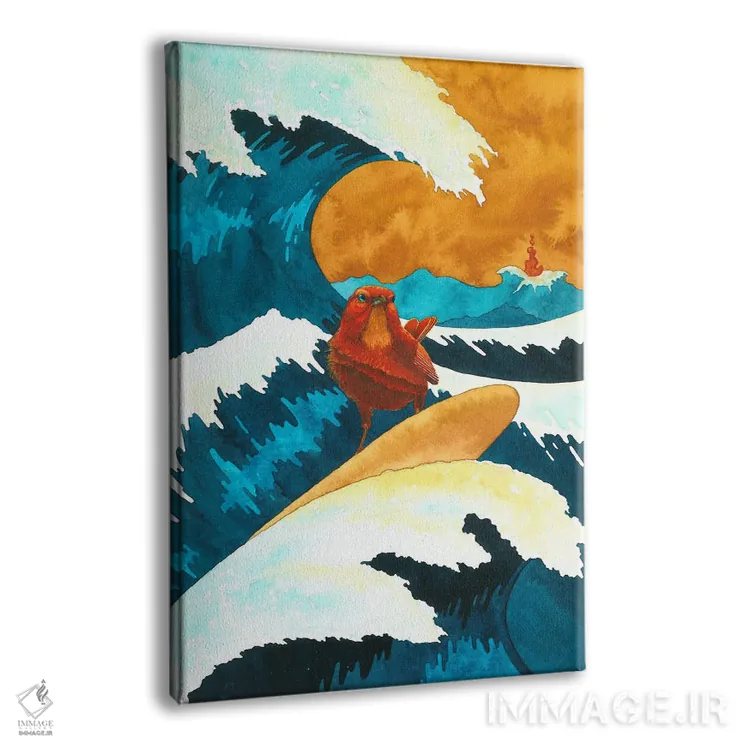 تابلو دکوراتیو پرنده شجاع اثر کارینا دانیلچوک - نمای پرسپکتیو محصول