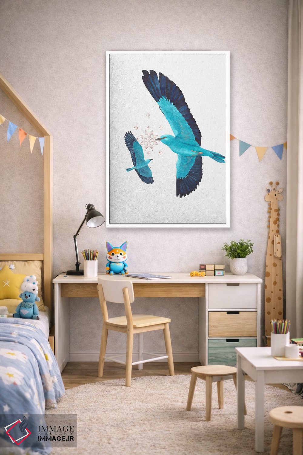 تابلو دکوراتیو دو غلت زن اروپایی در دیدار اثر کارینا دانیلچوک - D2W