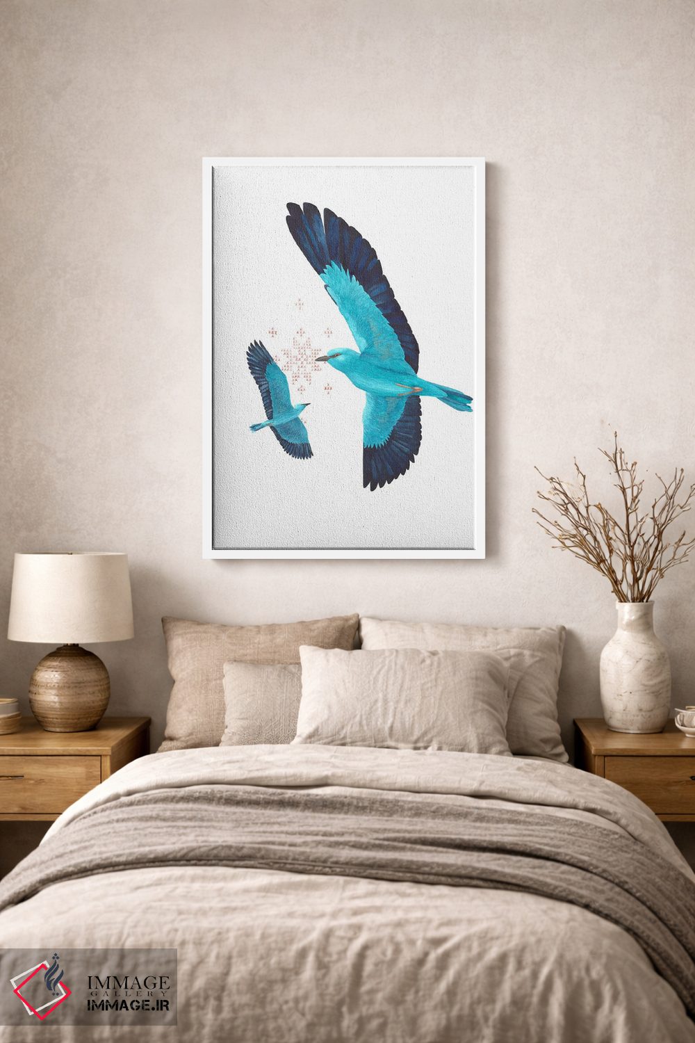 تابلو دکوراتیو دو غلت زن اروپایی در دیدار اثر کارینا دانیلچوک - D1W