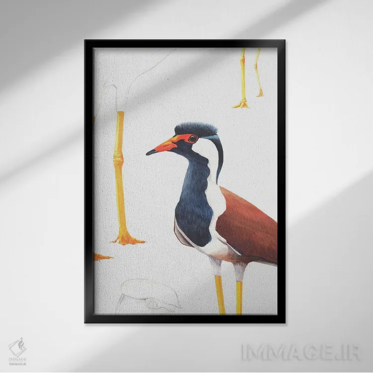 تابلو دکوراتیو مهمانی منقرض شده اثر کارینا دانیلچوک - نمای قابدار مشکی