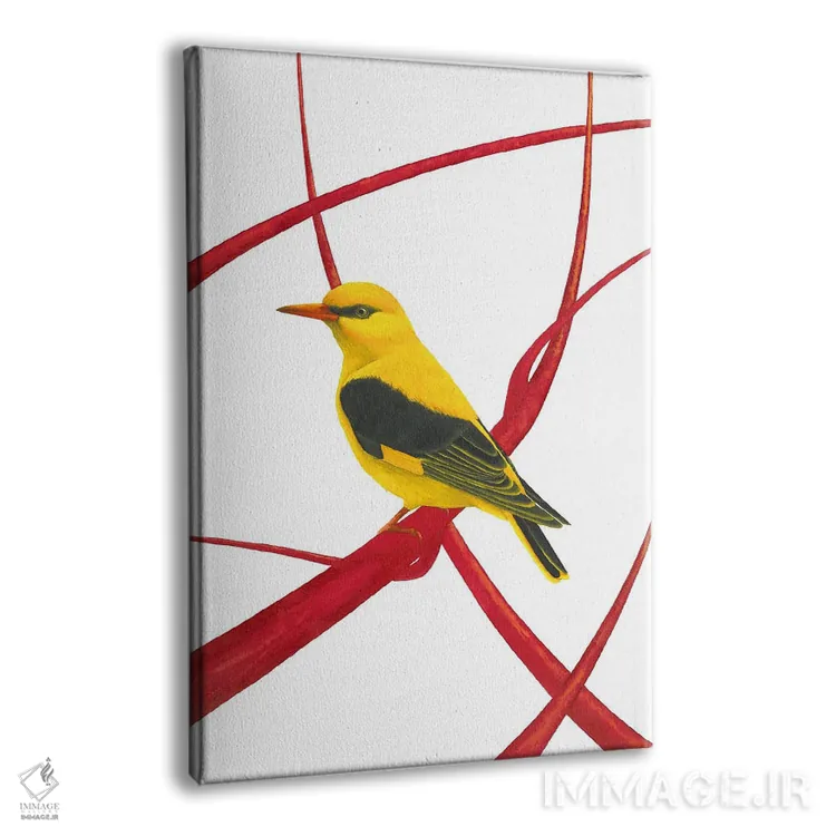 تابلو دکوراتیو بلبل طلایی II اثر کارینا دانیلچوک - نمای پرسپکتیو محصول