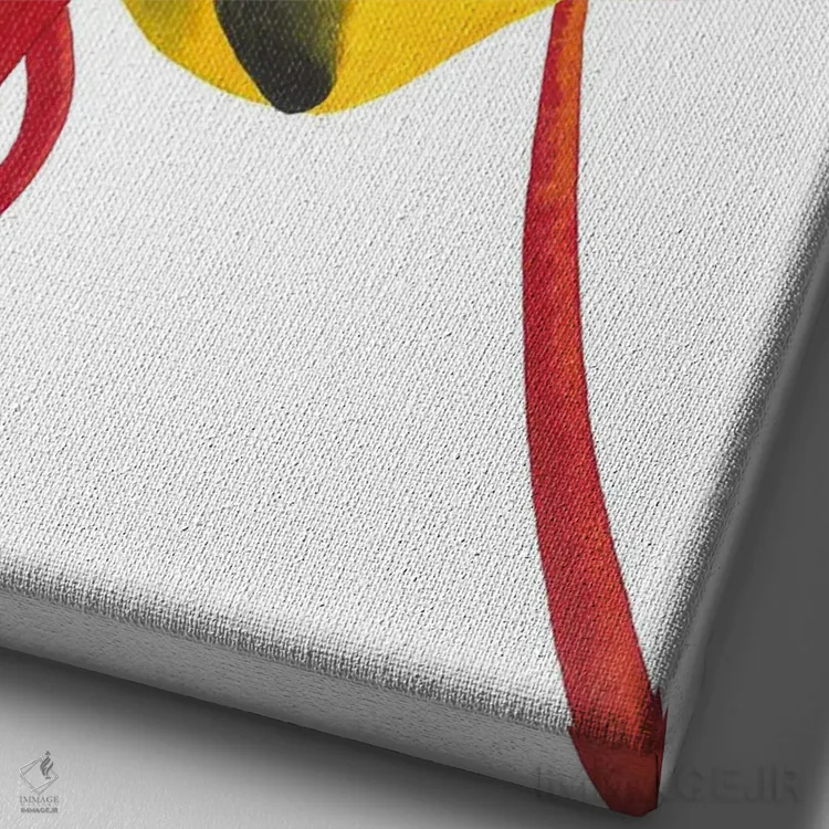 تابلو دکوراتیو بلبل طلایی I اثر کارینا دانیلچوک - نمای نزدیک بافت بوم