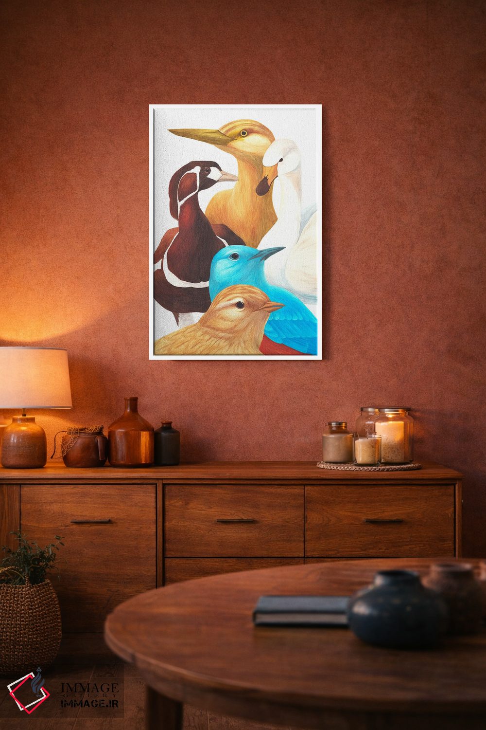 تابلو دکوراتیو پنج پرنده دیگر اثر کارینا دانیلچوک - D3W