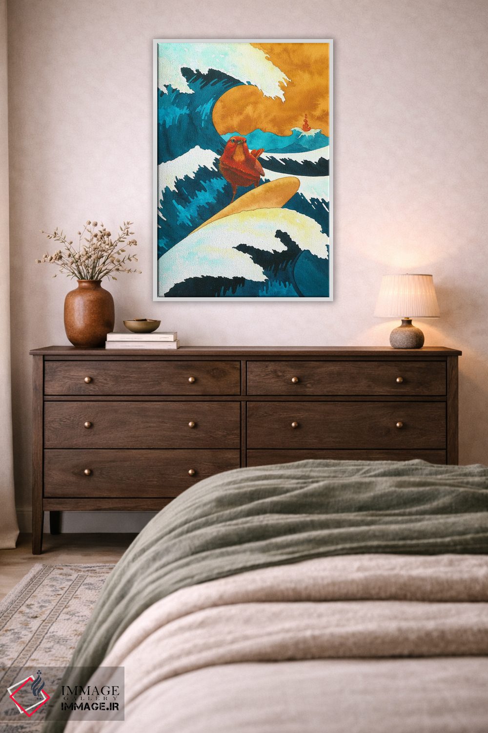 تابلو دکوراتیو پرنده شجاع اثر کارینا دانیلچوک - D3W