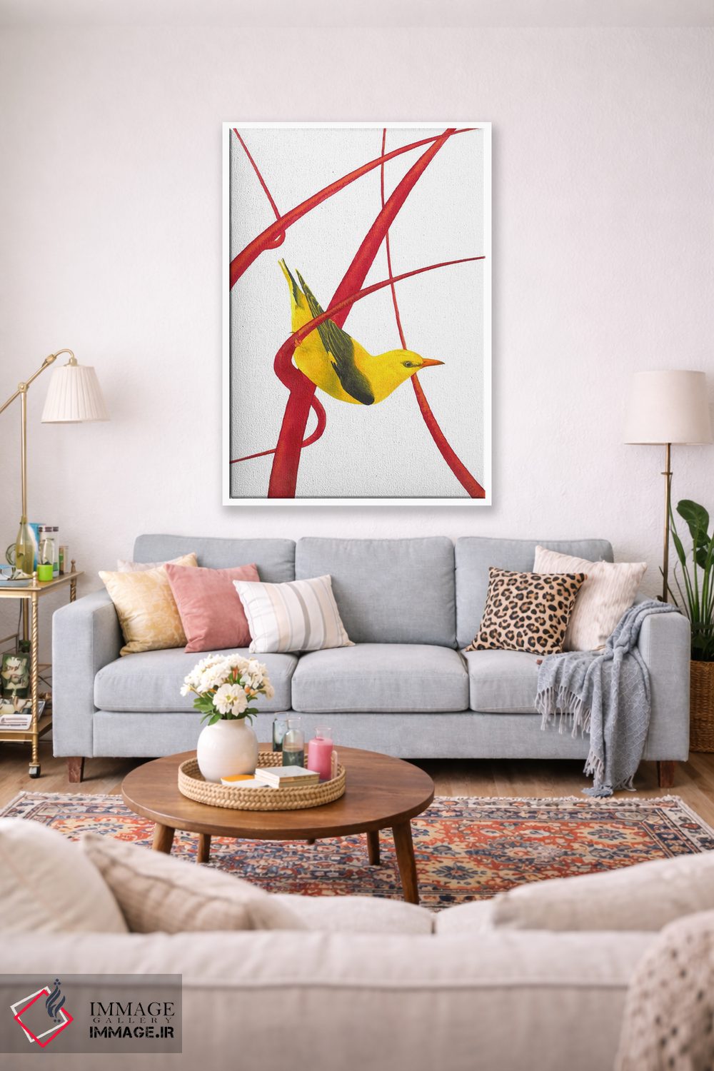 تابلو دکوراتیو بلبل طلایی I اثر کارینا دانیلچوک - D1W