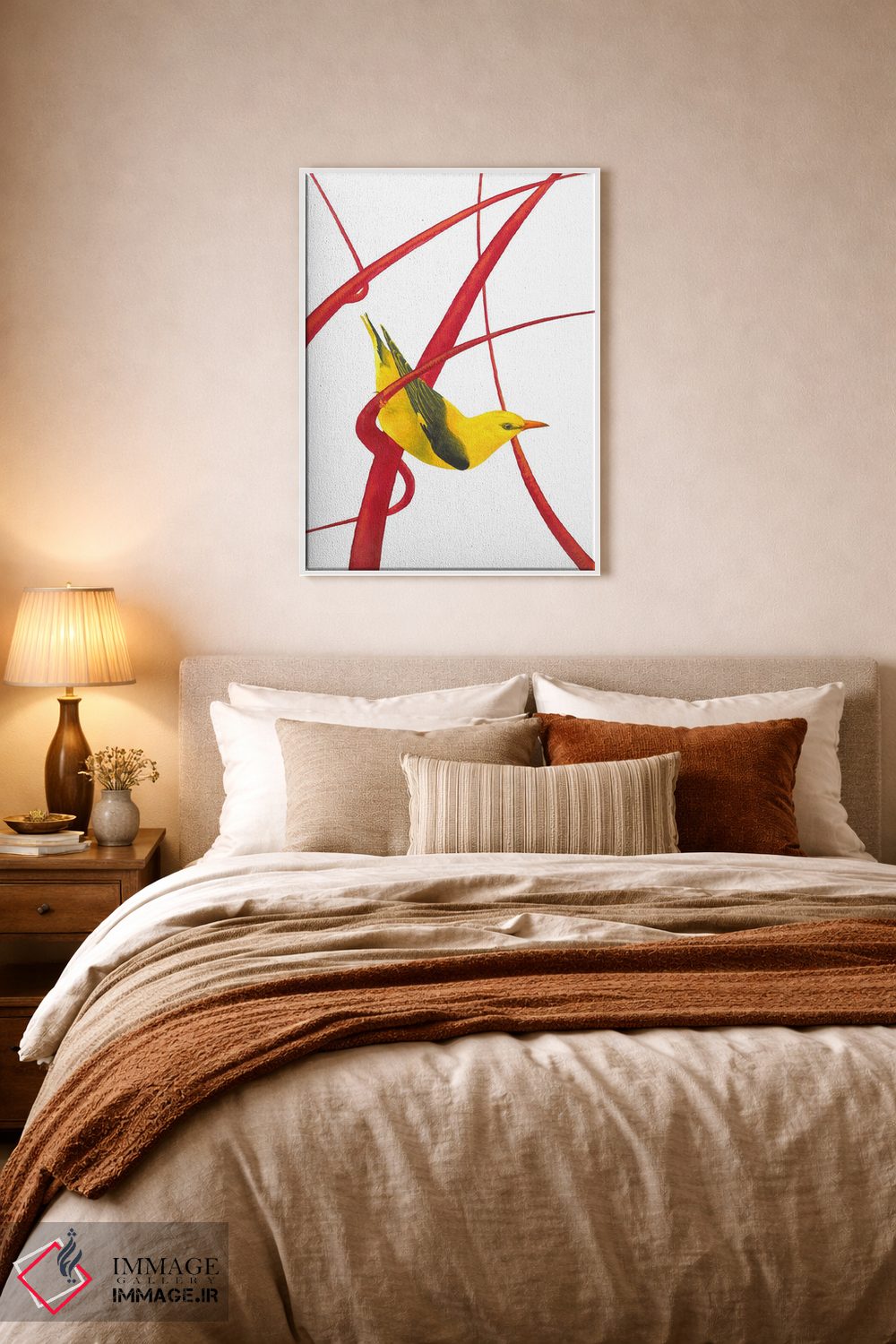 تابلو دکوراتیو بلبل طلایی I اثر کارینا دانیلچوک - D5W