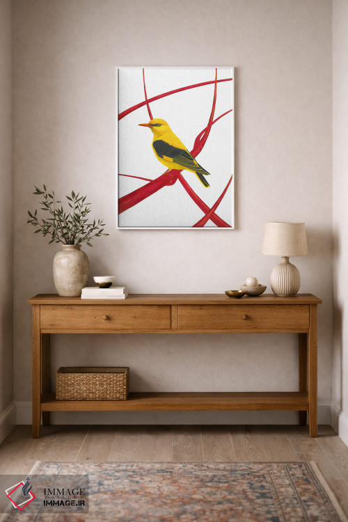 تابلو دکوراتیو بلبل طلایی II اثر کارینا دانیلچوک - D1W