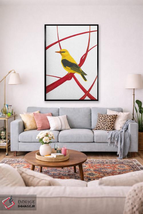 تابلو دکوراتیو بلبل طلایی II اثر کارینا دانیلچوک - D2B