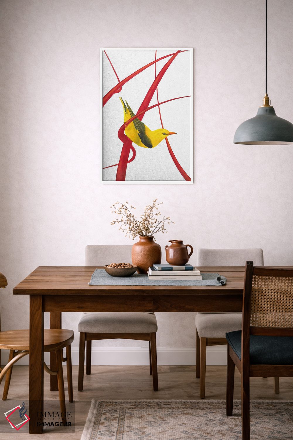 تابلو دکوراتیو بلبل طلایی I اثر کارینا دانیلچوک - D6W