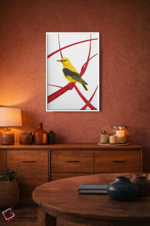 تابلو دکوراتیو بلبل طلایی II اثر کارینا دانیلچوک - D3W