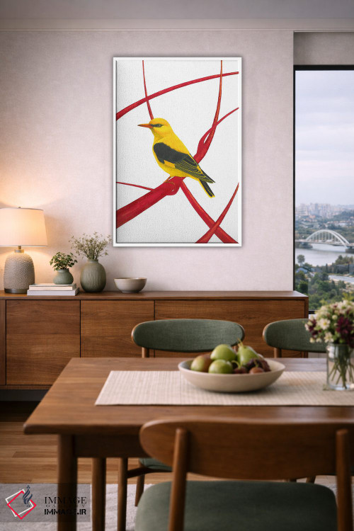 تابلو دکوراتیو بلبل طلایی II اثر کارینا دانیلچوک - D5W