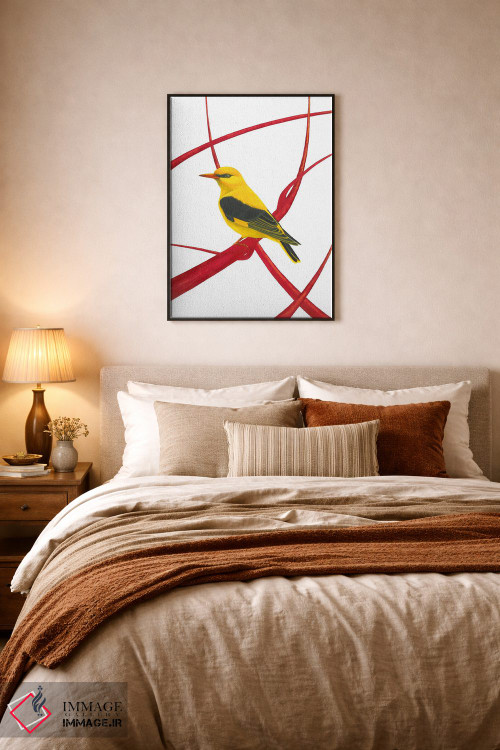 تابلو دکوراتیو بلبل طلایی II اثر کارینا دانیلچوک - D6B