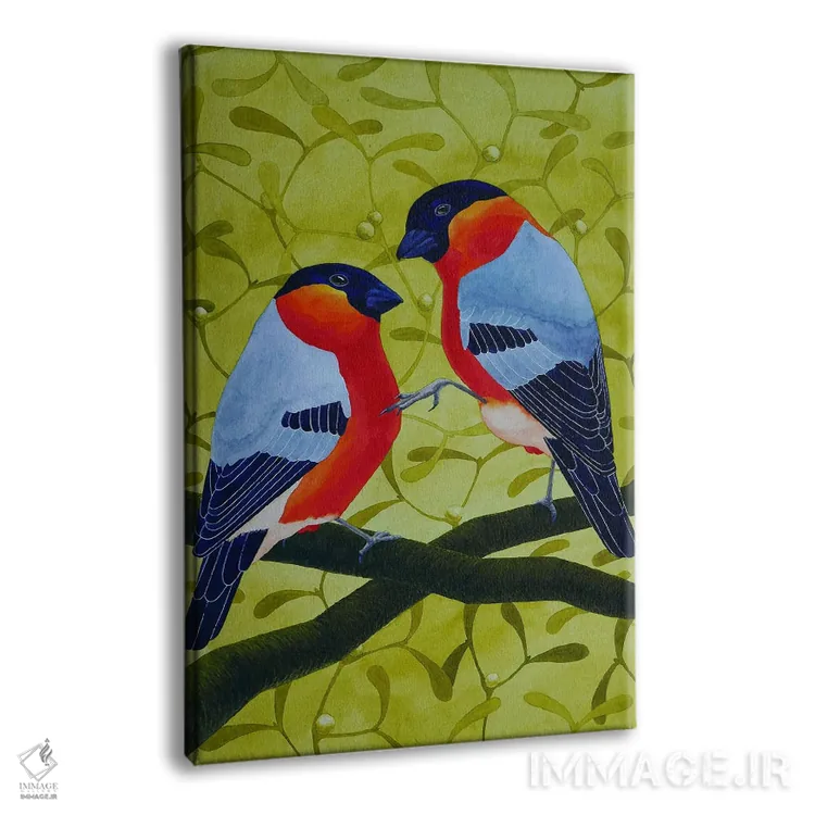 تابلو دکوراتیو فنچ سهره اثر کارینا دانیلچوک - نمای پرسپکتیو محصول