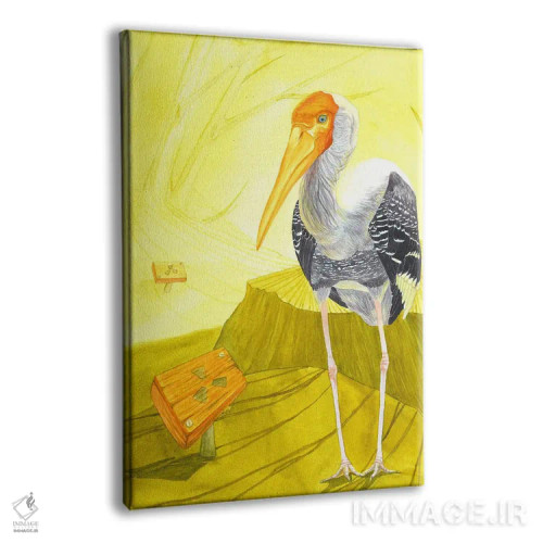 تابلو دکوراتیو حواصیل هسته ای اثر کارینا دانیلچوک - نمای پرسپکتیو محصول