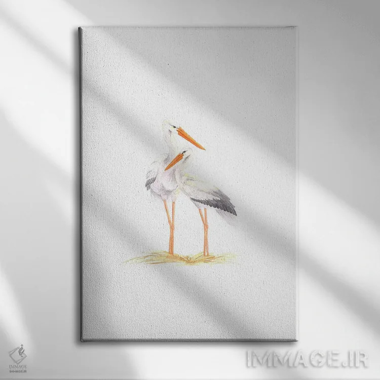 تابلو دکوراتیو مادر و بچه لک لک اثر کارینا دانیلچوک - نمای روبهرو روی دیوار