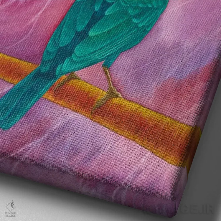 تابلو دکوراتیو داستان صورتی اثر کارینا دانیلچوک - نمای نزدیک بافت بوم