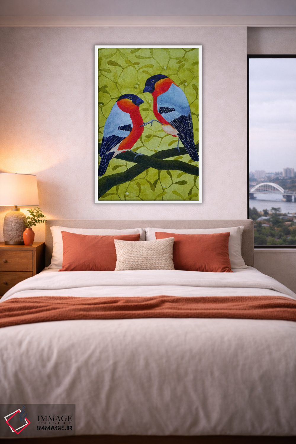 تابلو دکوراتیو فنچ سهره اثر کارینا دانیلچوک - D3W