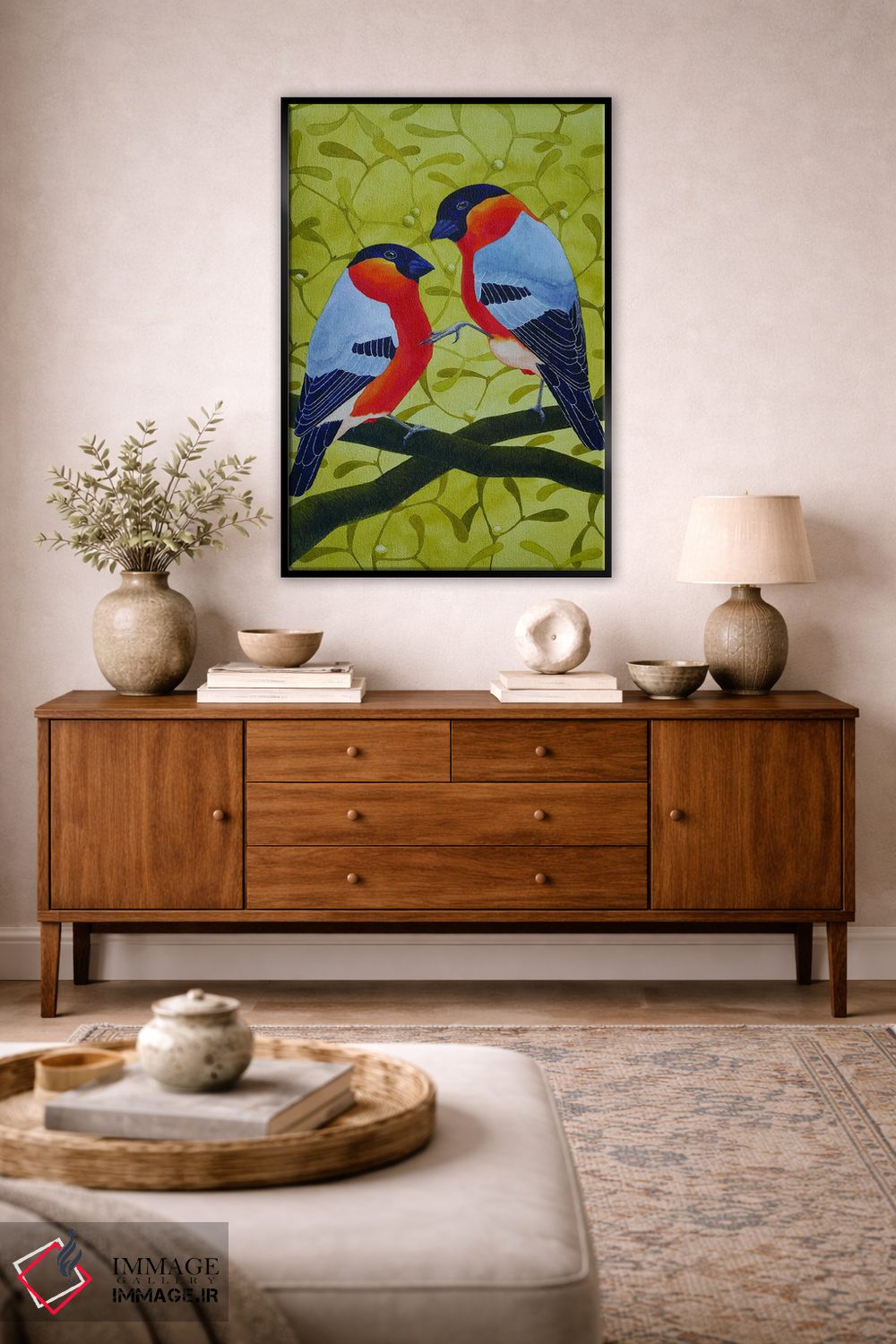 تابلو دکوراتیو فنچ سهره اثر کارینا دانیلچوک - D4B