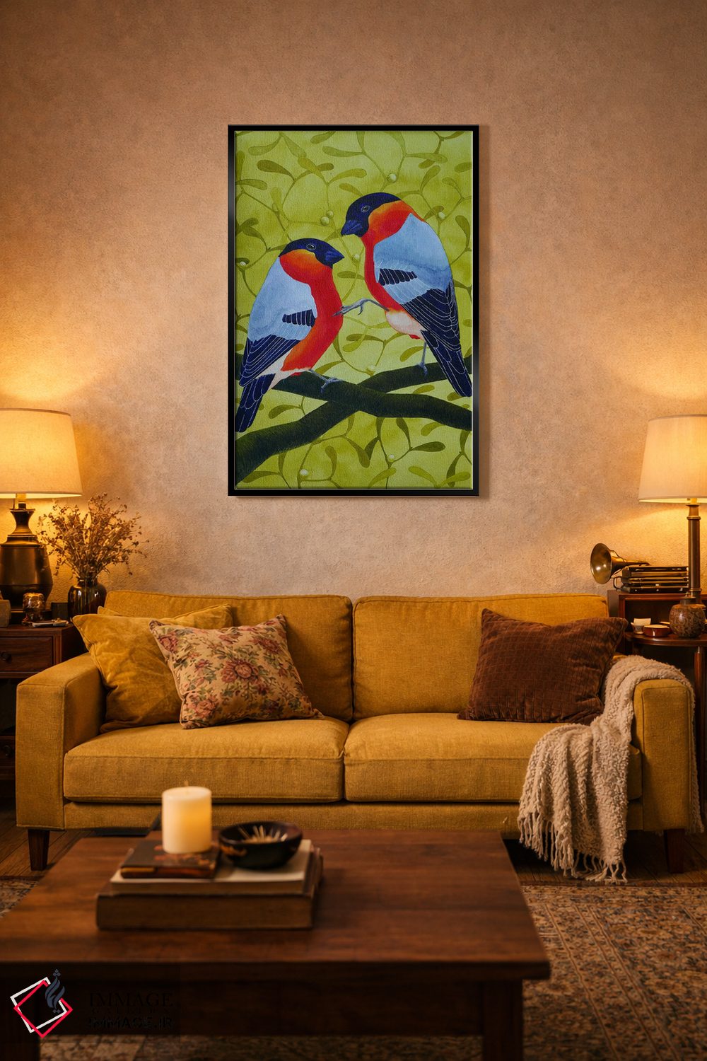 تابلو دکوراتیو فنچ سهره اثر کارینا دانیلچوک - D5B