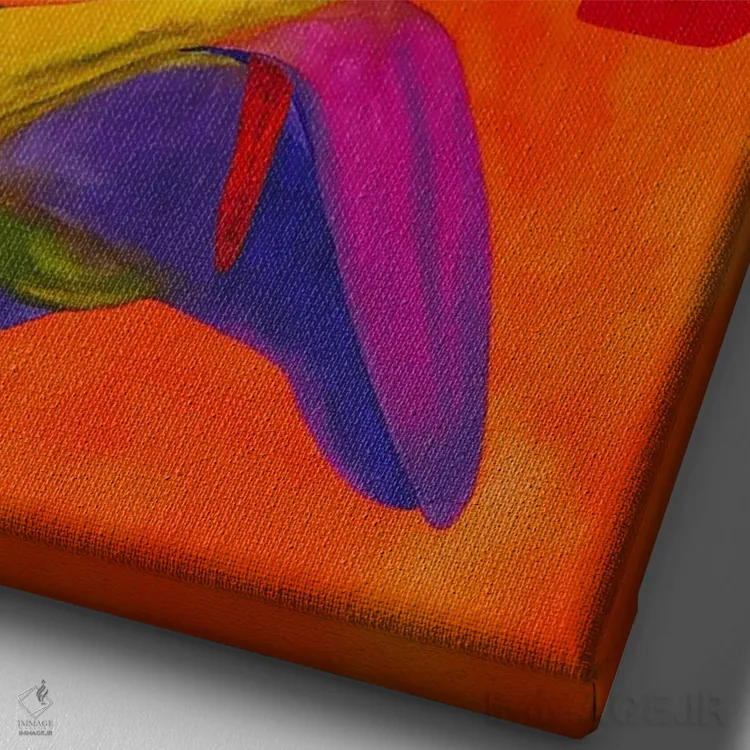 تابلو دکوراتیو عاشقان کریپتو اثر کارینا دانیلچوک - نمای نزدیک بافت بوم