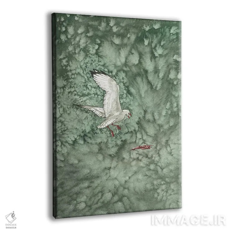 تابلو دکوراتیو استرن دریاچه سبز با زباله اثر کارینا دانیلچوک - نمای پرسپکتیو محصول