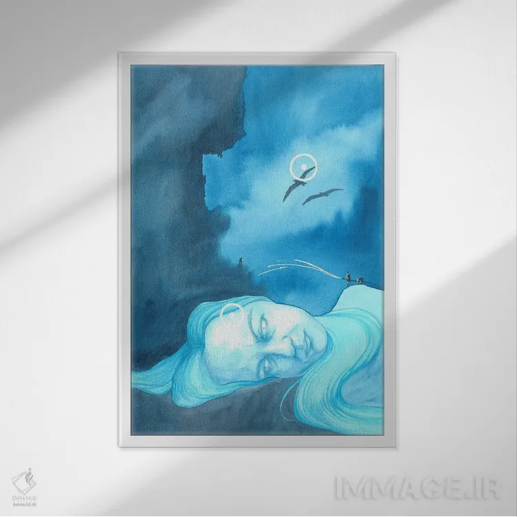 تابلو دکوراتیو قوی بودن اثر کارینا دانیلچوک - نمای قابدار سفید