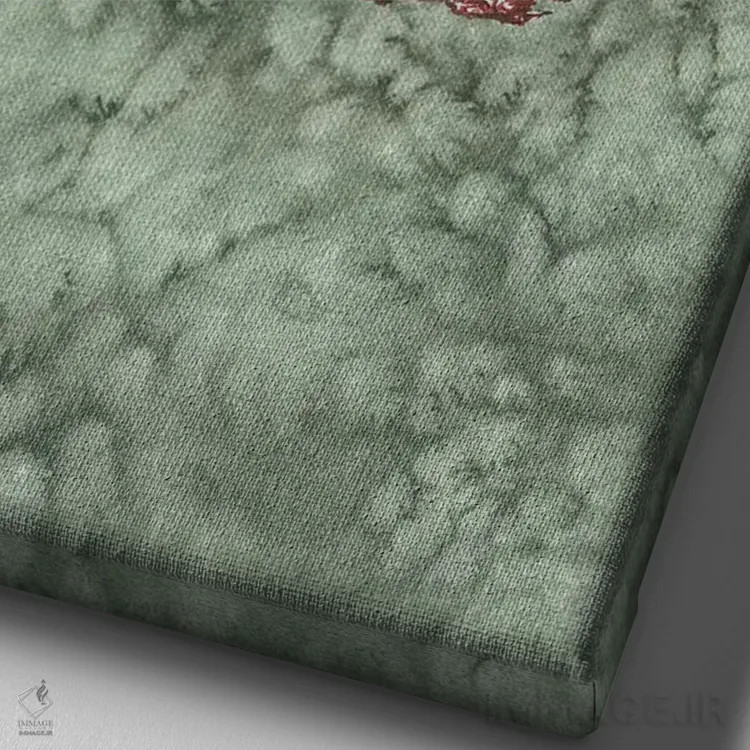 تابلو دکوراتیو استرن دریاچه سبز با زباله اثر کارینا دانیلچوک - نمای نزدیک بافت بوم