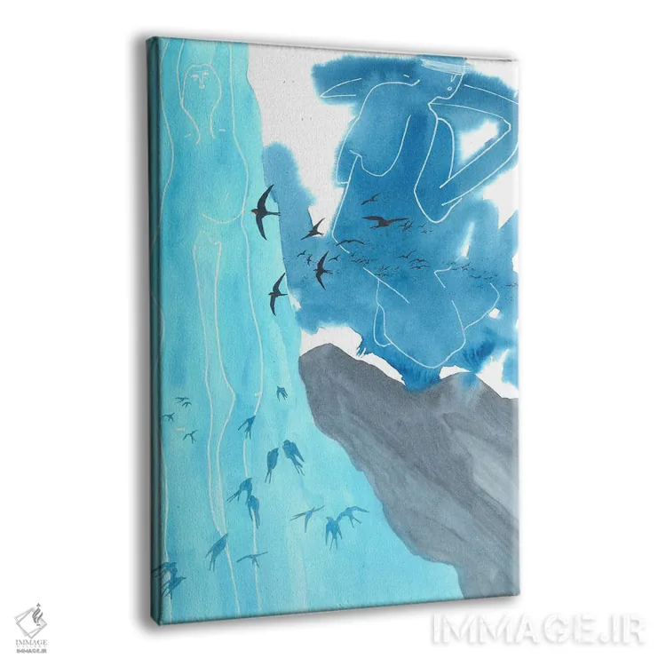 تابلو دکوراتیو پرستوها در آلپ ۱۹۷۴ اثر کارینا دانیلچوک - نمای پرسپکتیو محصول