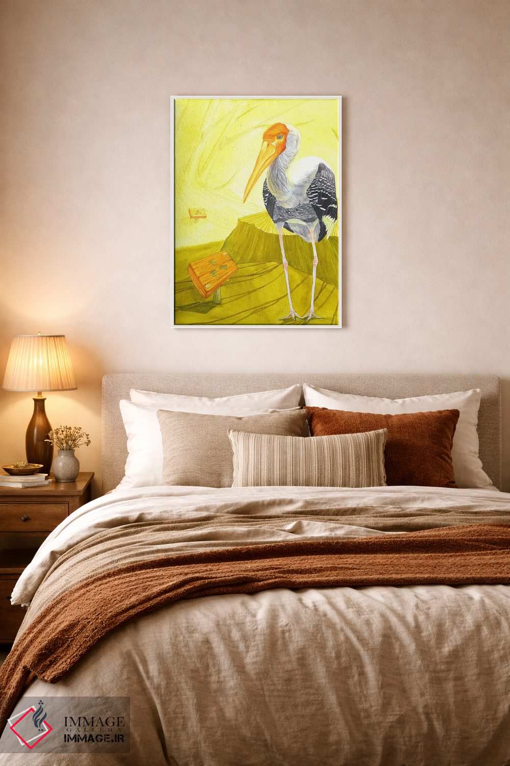 تابلو دکوراتیو حواصیل هسته ای اثر کارینا دانیلچوک - D5W